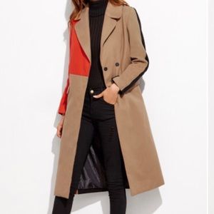 SHEIN - Wool Color Block Coat